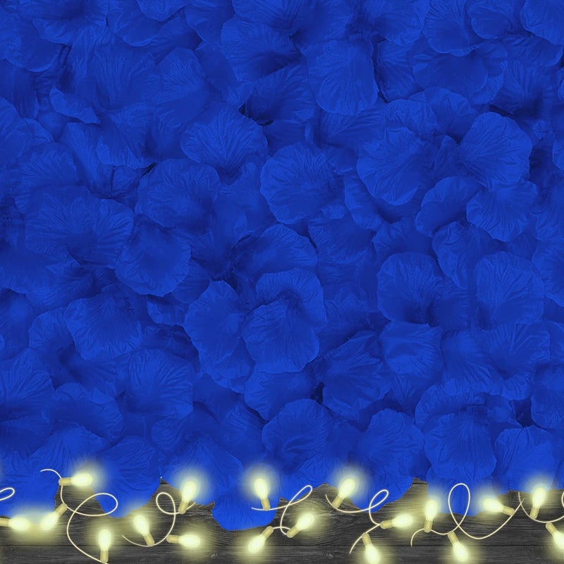 VKshop 4500 Pack Blue Rose Petals,Artificial Roses Flower Petals for Romantic Night,Valentine's Day and Weddings - Image 3